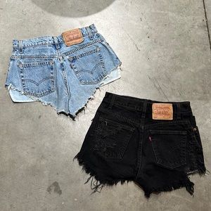 2 LEVI cutoff shorts